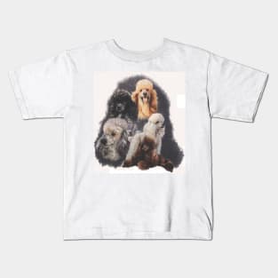 Poodle Montage Kids T-Shirt